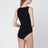 Black ribbed knit bodysuit