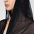 Hooded black bodysuit in fine knit