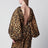 Leopard-print nylon bodysuit shirt