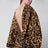 Leopard-print nylon bodysuit shirt