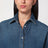 Rounded blue denim shirt