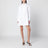 robe-chemise en popeline de coton blanc