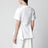 Panelled cotton T-shirt in white