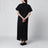 Robe à franges en jersey de coton noir