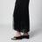 Robe à franges en jersey de coton noir