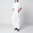 T-shirt asimmetrica in jersey di cotone bianca