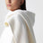 Cream wool coat with scarf