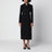 Black tailored wool crêpe coat
