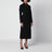 Black tailored wool crêpe coat