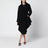 Black asymmetric wool coat