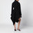 Black asymmetric wool coat