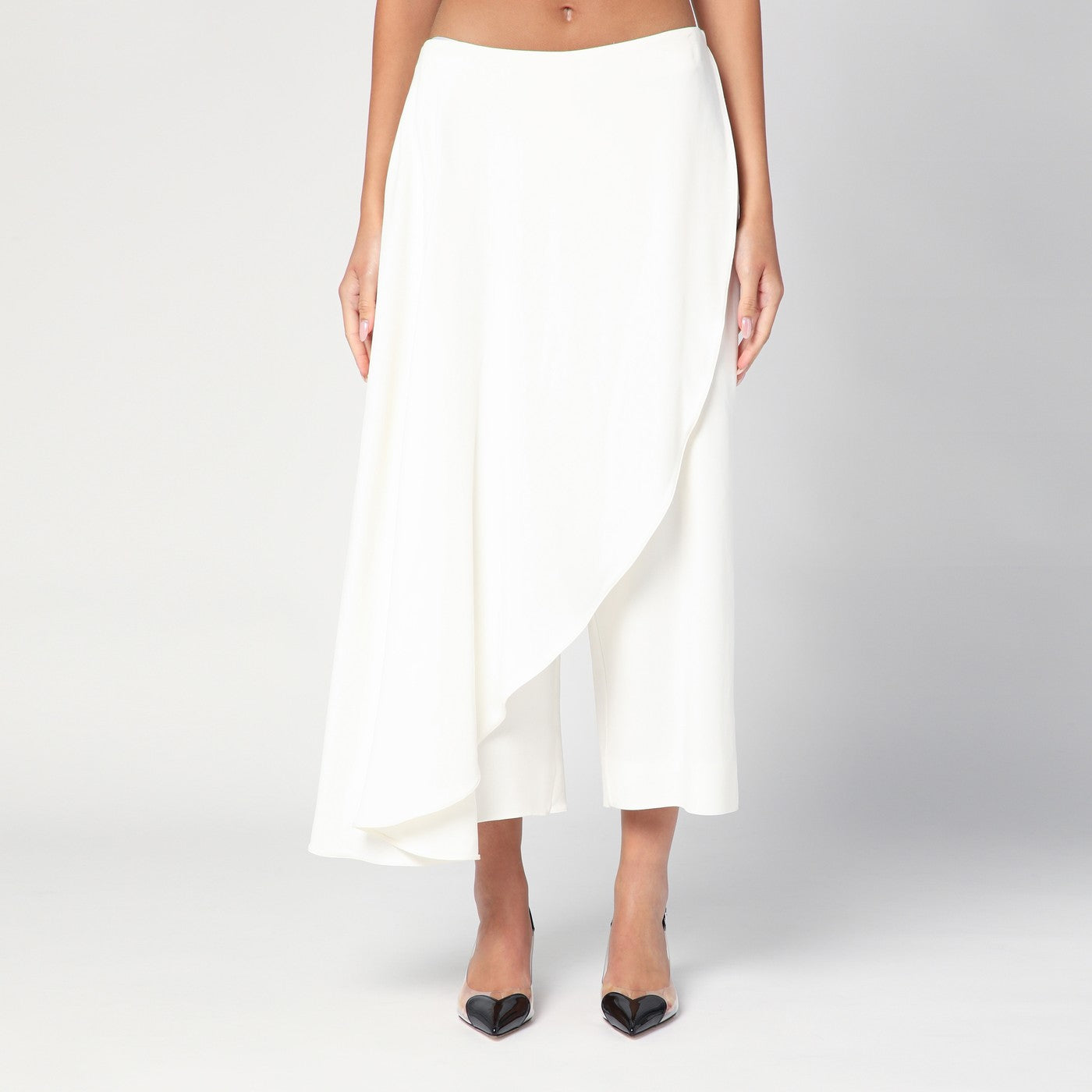 Jupe pantalon asymétrique blanche