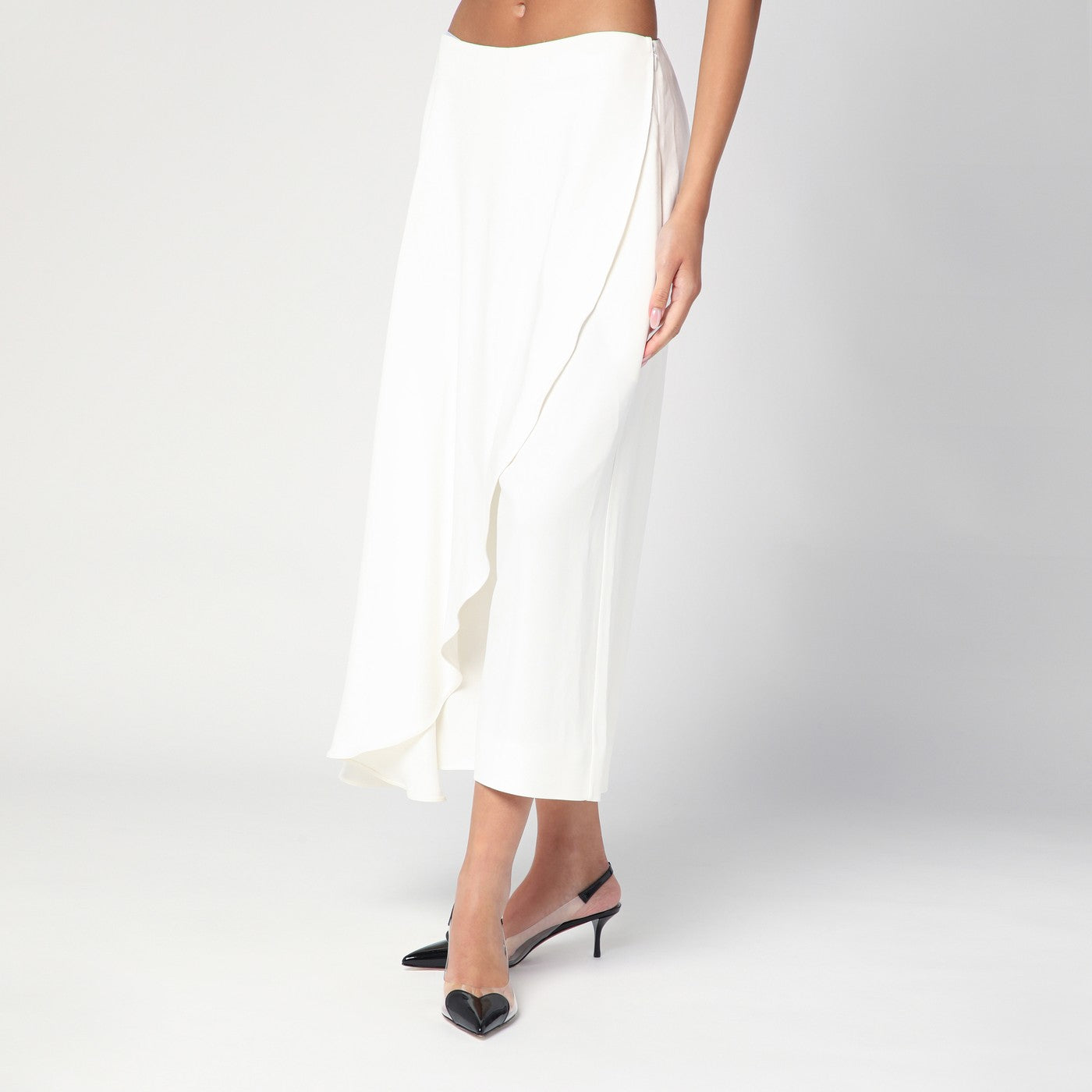 Jupe pantalon asymétrique blanche