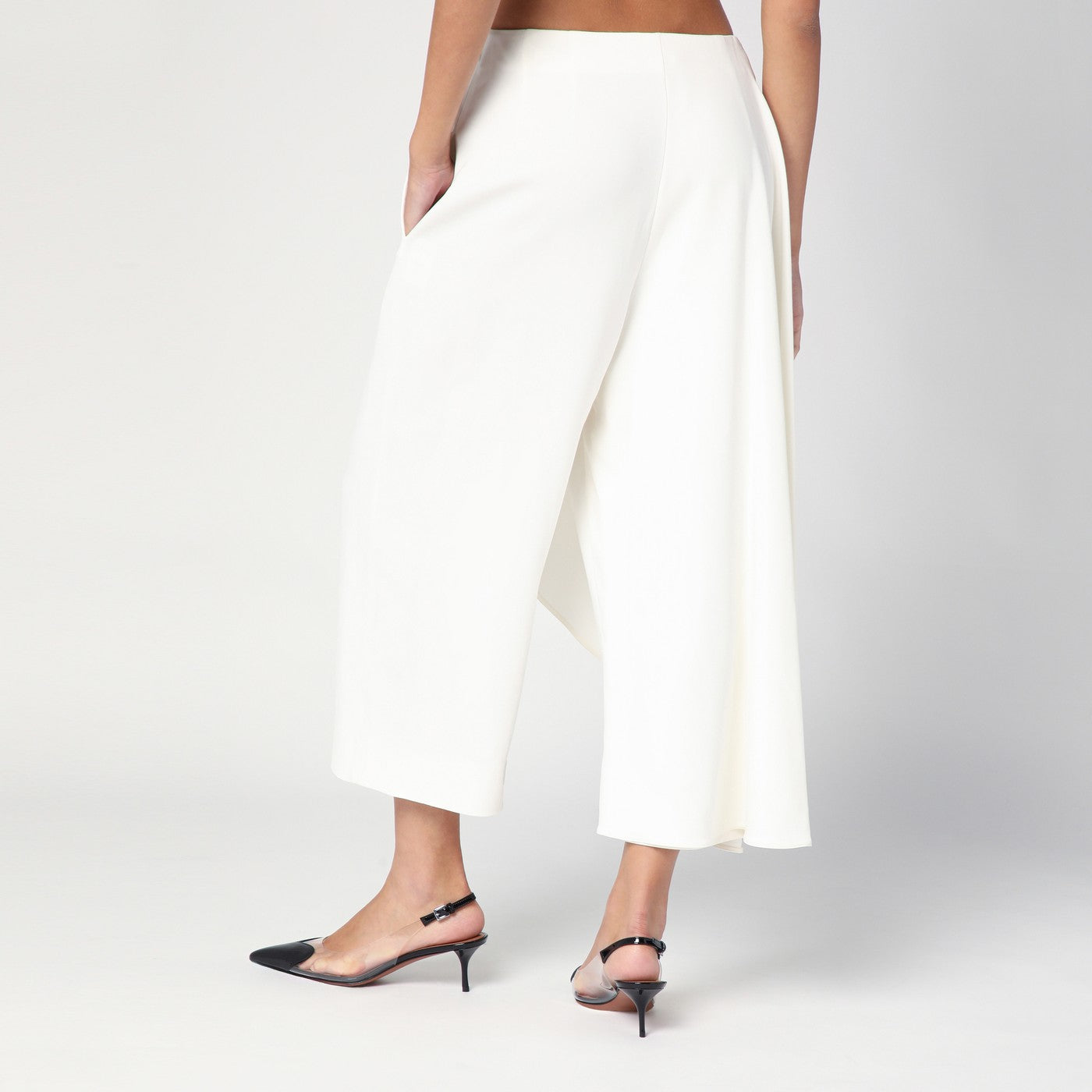 Jupe pantalon asymétrique blanche