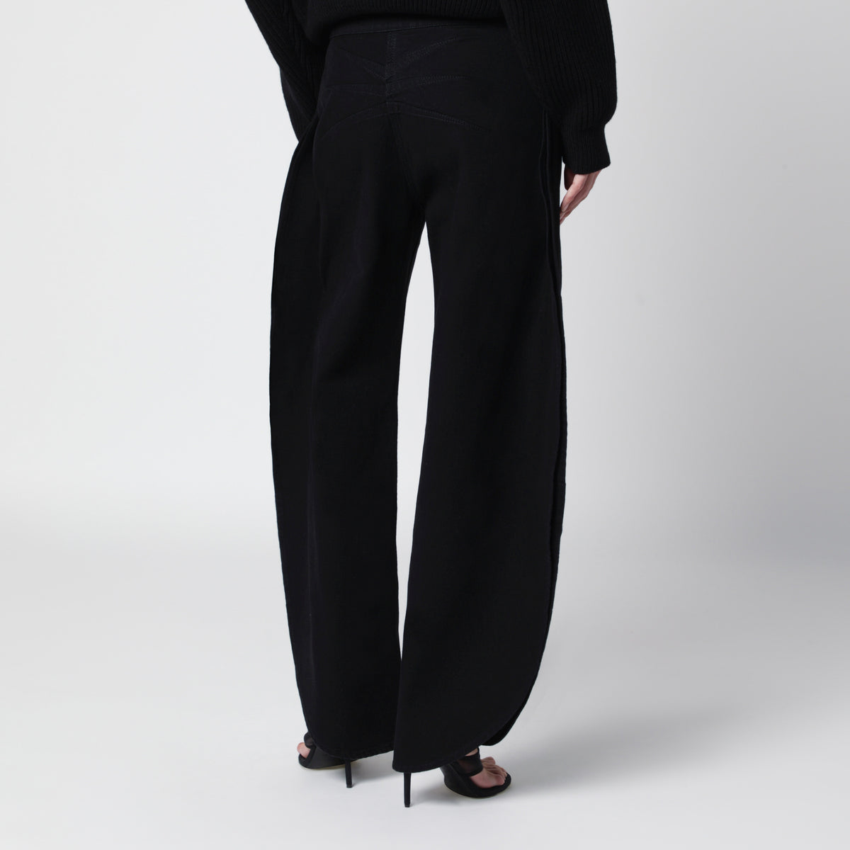 Pantalon ballon en coton noir