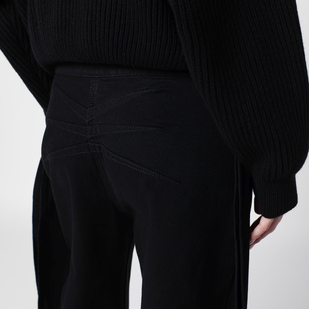 Pantalon ballon en coton noir
