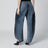 Petal-cut denim trousers
