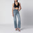 Jeans dritti maxi in denim dirty wash