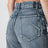Jeans dritti maxi in denim dirty wash