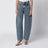 Jeans arrotondati in denim blu