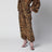 Leopard-print nylon trousers