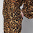 Leopard-print nylon trousers