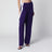 Pantalon droit en cady de viscose violet