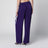 Pantalon droit en cady de viscose violet