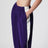 Pantalon droit en cady de viscose violet