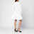 Asymmetrical white cotton dress