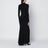 Black dress with back draping