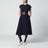 Purple midi dress with belt