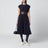 Purple midi dress with belt