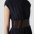 Violettes Midikleid mit Gürtel