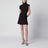 Short aubergine silk knit dress