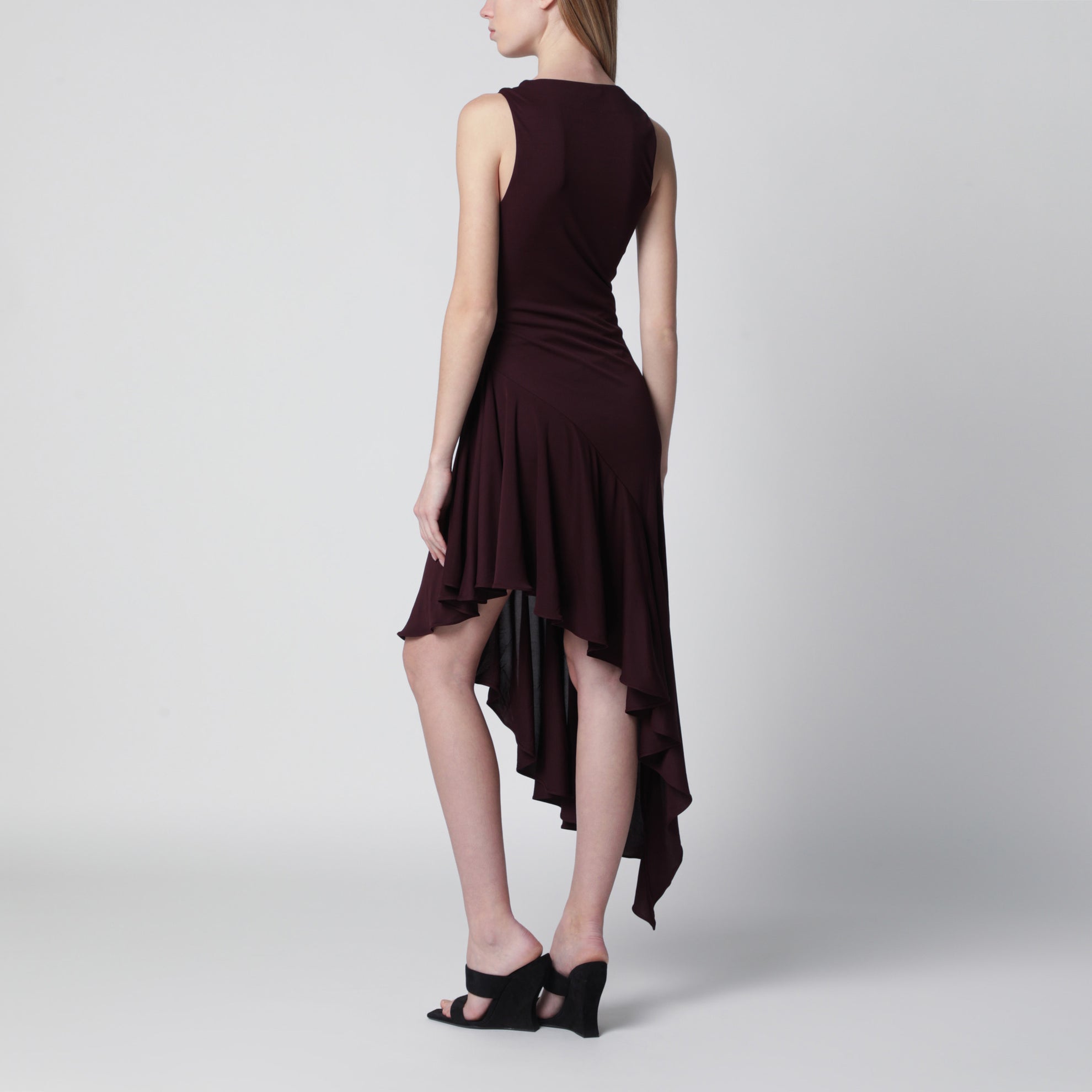 Alaïa Asymmetrical Fluid Jersey Dress