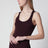 Asymmetric fluid jersey dress in burgundy viscose