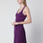 Asymmetric fluid viscose jersey dress in violet