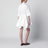 Robe courte à panneaux en popeline de coton blanche