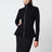 Black zip-up cardigan in wool blend
