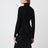 Black zip-up cardigan in wool blend