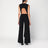 Full jumpsuit with a belt at the waist
