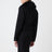 Schwarze Denimjacke mit Kragen aus gelocktem Kunstpelz
