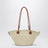 Small Anagram basket bag in iraca palm and leather