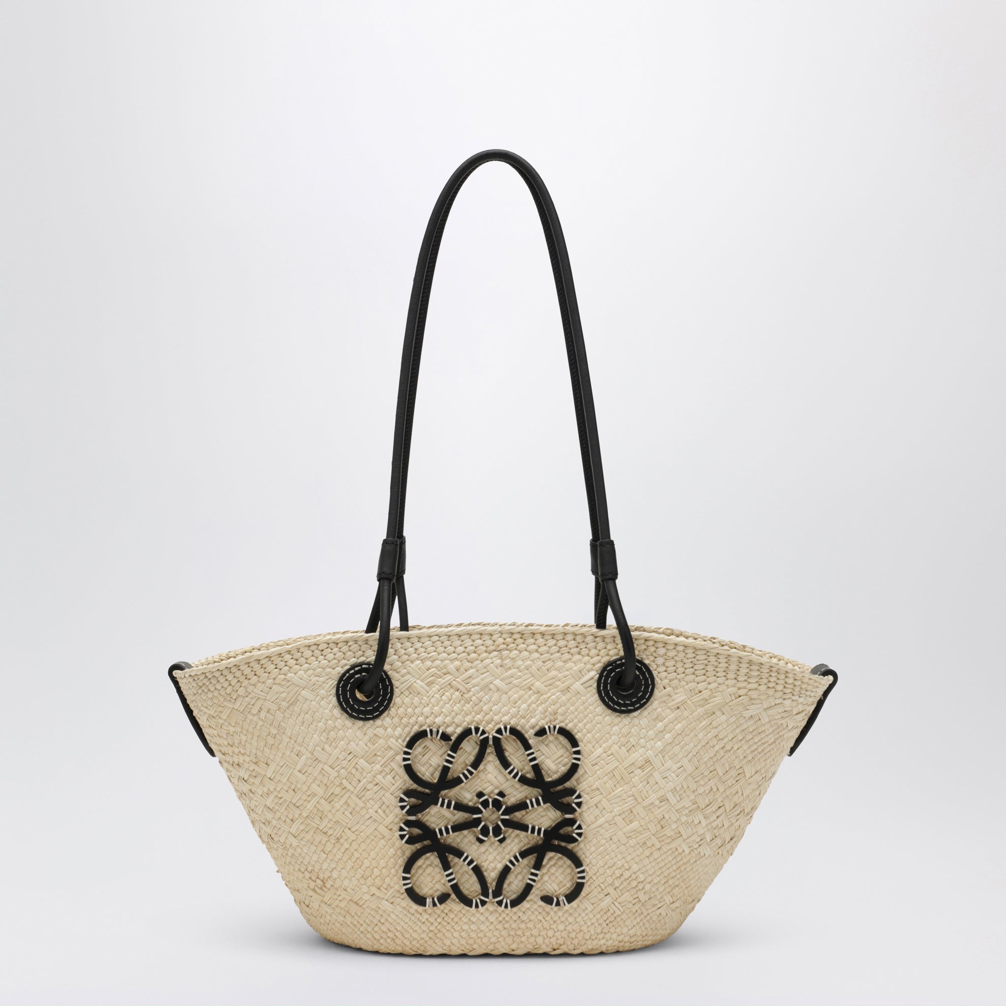 Small Anagram Basket Bag in Natural/Black