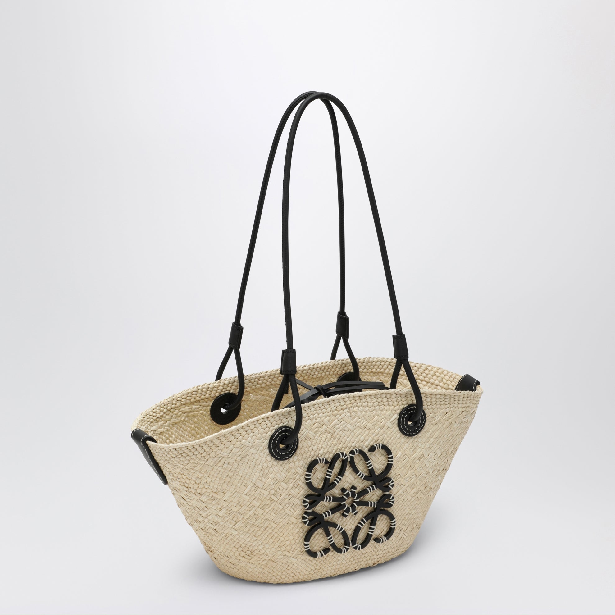 Small Anagram Basket Bag in Natural/Black