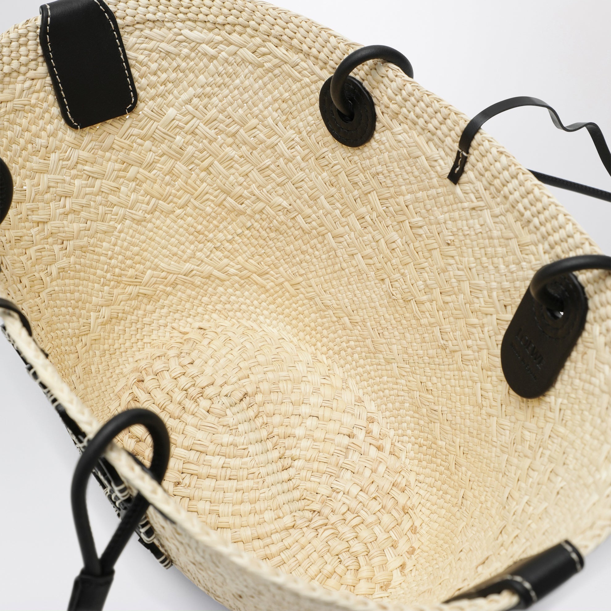 Small Anagram Basket Bag in Natural/Black