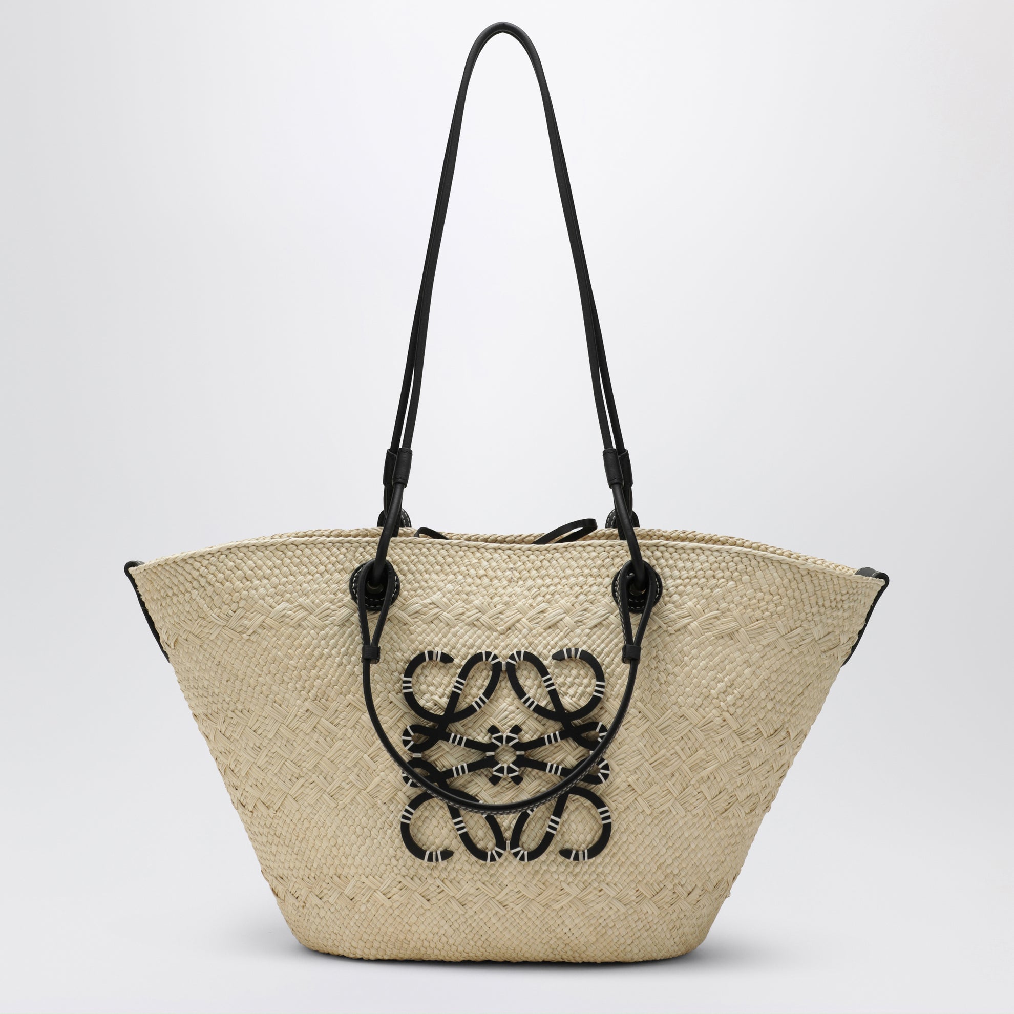 Borsa Anagram Basket media Natural/Black