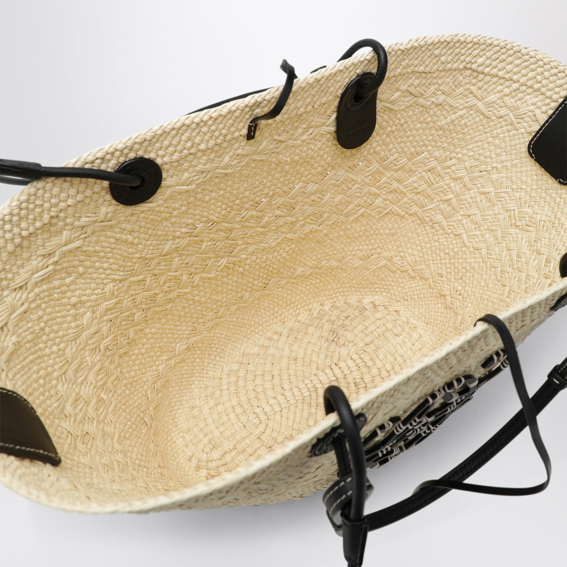 Borsa Anagram Basket media Natural/Black
