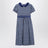 Blau/hellblaues Kleid aus Baumwolle mit Check-Motiv